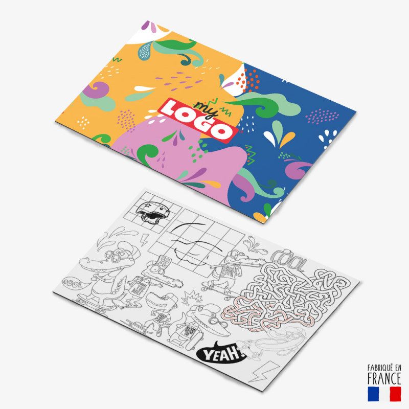 Customizable coloring placemat