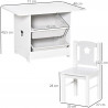 table chaise et bac de rangement enfant