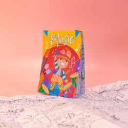 Poster da colorare Musica, menu a sorpresa per i bambini