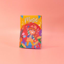 Cartaz para colorir Música, presente de boas-vindas para as crianças