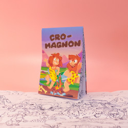 Poster to color Cro Magnon, children's menu toy