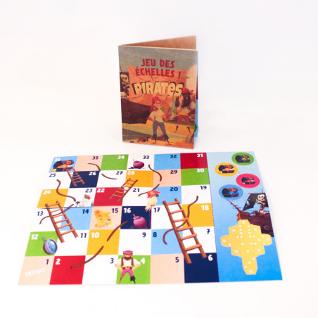 pirate theme game children's menu - cardboard board game