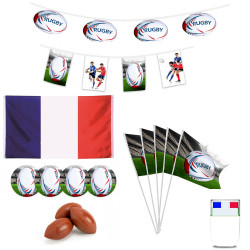 pacchetto completo di decorazioni per partite di rugby