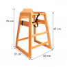 Children's high chair for restaurants, hotels, campsites, communities, cafeterias