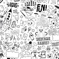 Carta da parati felice per hotel