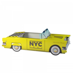 cestino per il pranzo Cadillac Taxi per il menu dei bambini