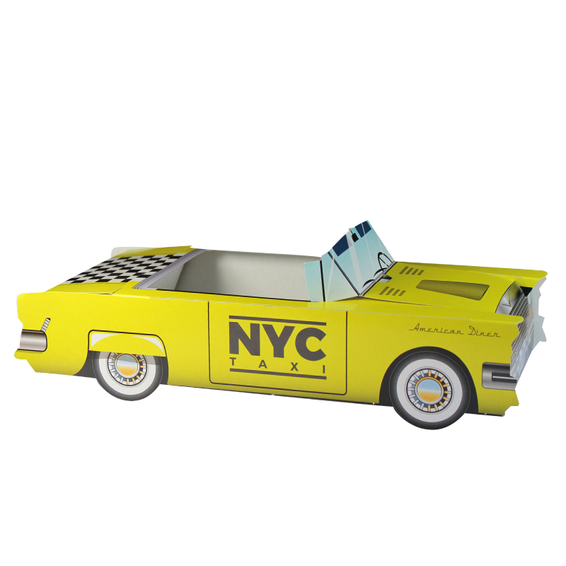 cestino per il pranzo Cadillac Taxi per il menu dei bambini