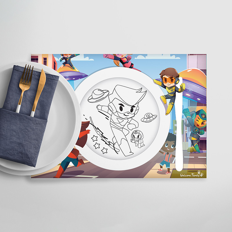 individuais para colorir para crianças com o tema dos Super Heróis