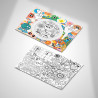 kids coloring placemat restaurant fun model