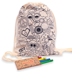 Sac à colorier jeu enfant - sac en coton