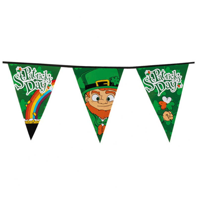 Saint Patrick pennant garland restaurant decor