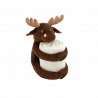 Peluche de rena com manta de lã