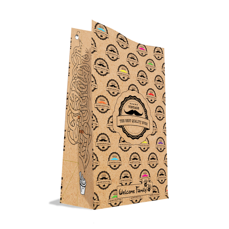 O saco kraft com tema de Nova Iorque é um produto de boas-vindas para crianças no sector da restauração