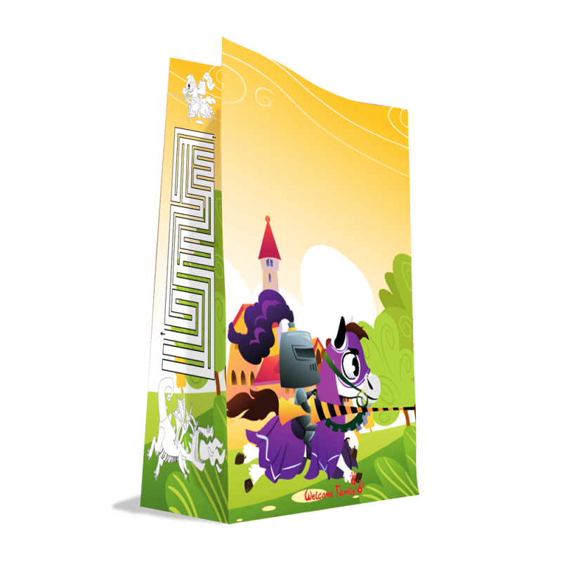 sachet pour le lunch des enfants - sachet chevalier à destination des CHR