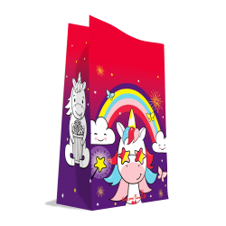 Borsa Unicorno Kraft - confezione di menu per bambini