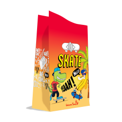 Skateboard-themed lunch box for kids