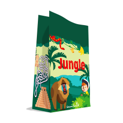 Saco para menus infantis Kraft Jungle - Embalagem para restaurante
