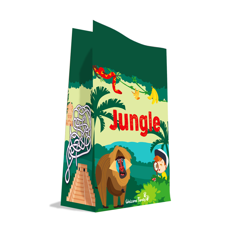 Saco para menus infantis Kraft Jungle - Embalagem para restaurante