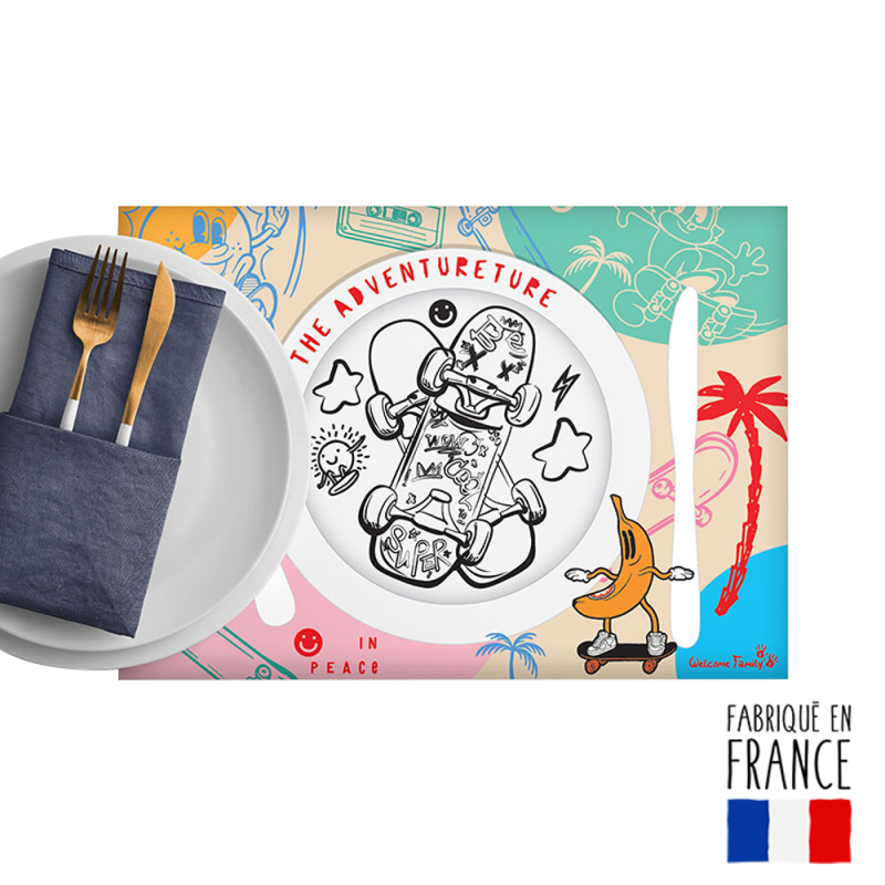 Tapete de lugar para colorir com tema de skate