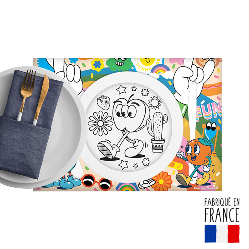 individuais divertidos para restaurantes - individuais de papel para colorir