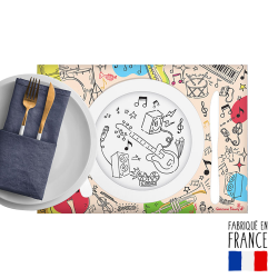 set ce table à colorier sur le thème de la musique