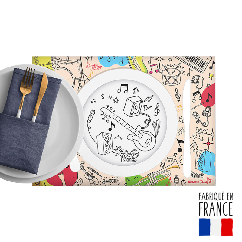 juego de mesa para colorear con temática musical