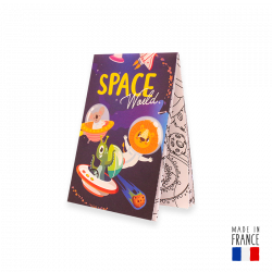 póster para colorear del espacio para niños