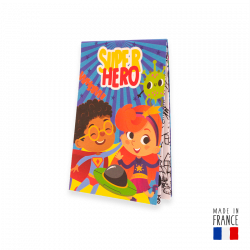 Pôster de super-herói para colorir