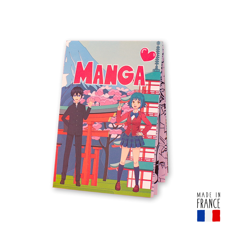 Poster da colorare Manga, menu giocattolo per bambini
