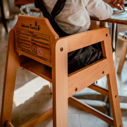 Chaise haute enfant pour restaurant, cafétéria, collectivité, camping