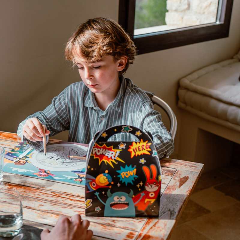 fiambrera para niños de superhéroes