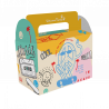 caja de menú infantil con temática de monopatín
