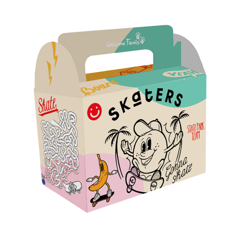 scatola menu per bambini Skateboard