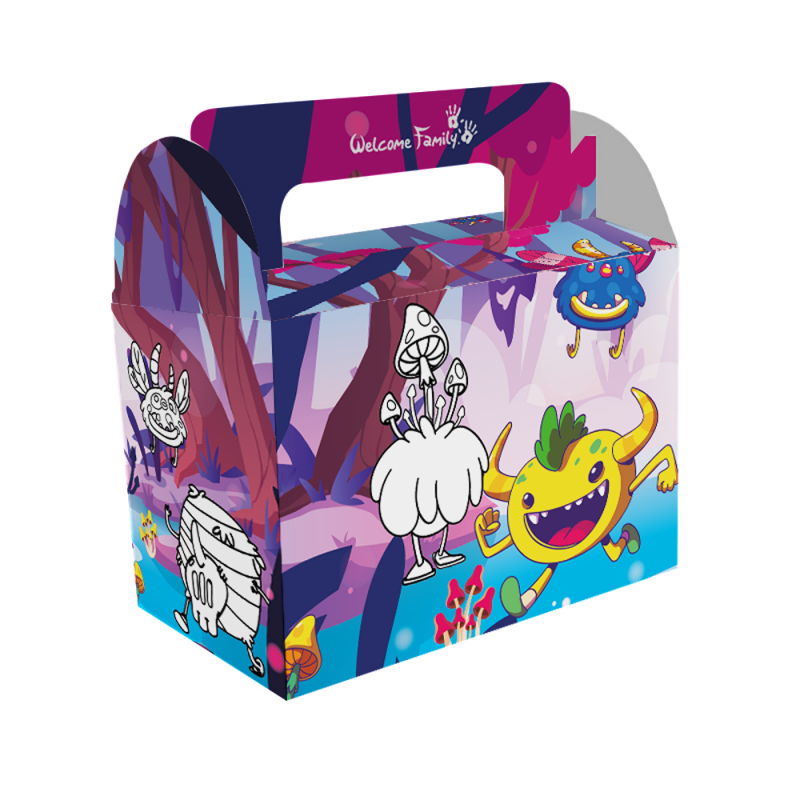 Lancheira para crianças com desenho de monstros - Lunchbox Modèle Monstres