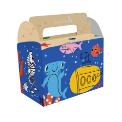 children's box for beach restaurant meals - marine world model