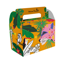 caja de menú infantil back safari