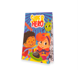 exemplo de cartaz de super-herói para personalizar