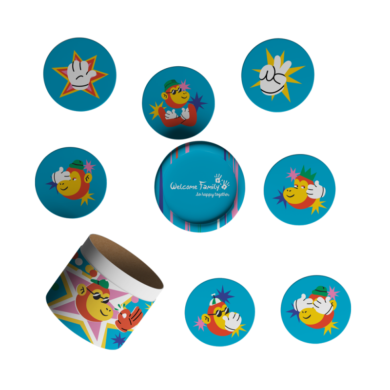 Le Monkinerie, il gioco del menu per bambini - Gioco in formato tubo per bambini