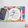 Set di tovagliette e matite da colorare - Menu regalo a sorpresa per bambini