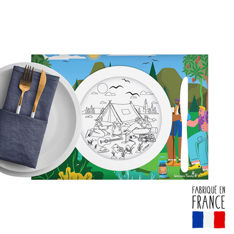 tischset Explorer - Tischset zum Ausmalen für Kinder