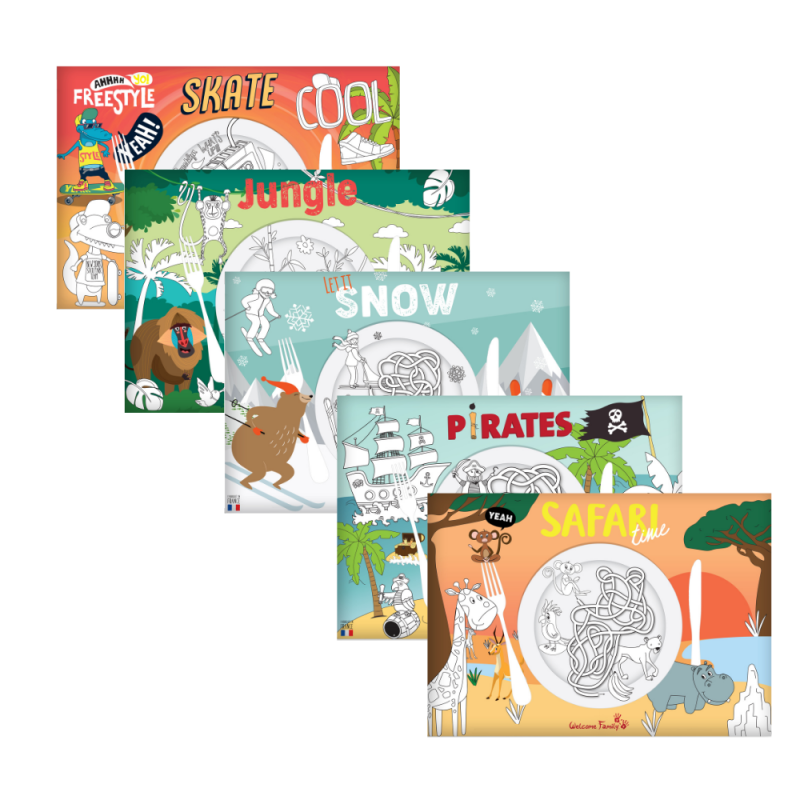 Tovaglietta da colorare - Menu per bambini da colorare