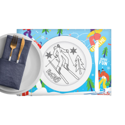 mantel individual especial invierno para colorear para niños