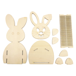 Prémio de Páscoa para crianças - Conjunto de cestos DIY com coelhos