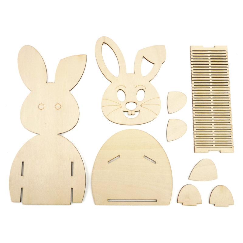 Bonificación por hijos en Semana Santa - Lote de cestas DIY con motivos de conejitos