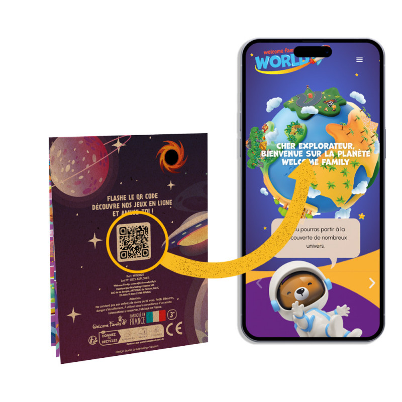 Jogo do ganso espacial - Jogo de tabuleiro com menu para crianças