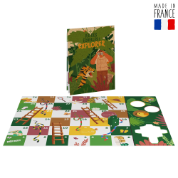jeu de plateau format menu enfant - thème Explorer jeu enfant