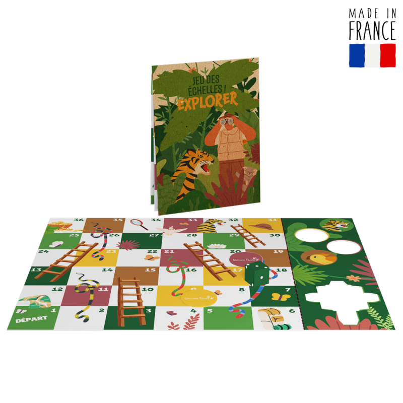 children's menu board game - Explorer theme children's game