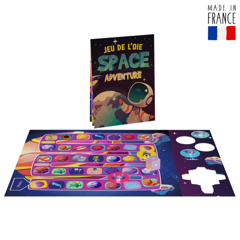 gioco dell'oca spaziale - gioco da tavolo con menu per bambini