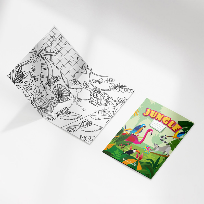 cahier à colorier restaurant - cahier jungle