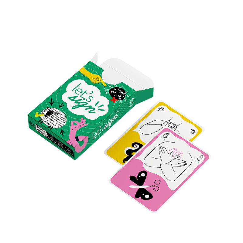 gioco di carte per ristoranti - gioco del linguaggio dei segni per bambini